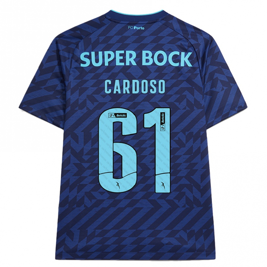 Vaikiškas Ivan Cardoso #61 Tamsiai Mėlyna Trečias Marškinėliai 2024/25 T-Shirt