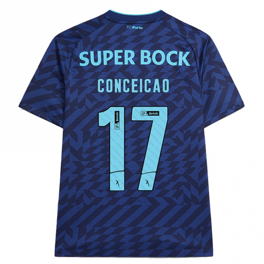 Vaikiškas Rodrigo Conceicao #17 Tamsiai Mėlyna Trečias Marškinėliai 2024/25 T-Shirt