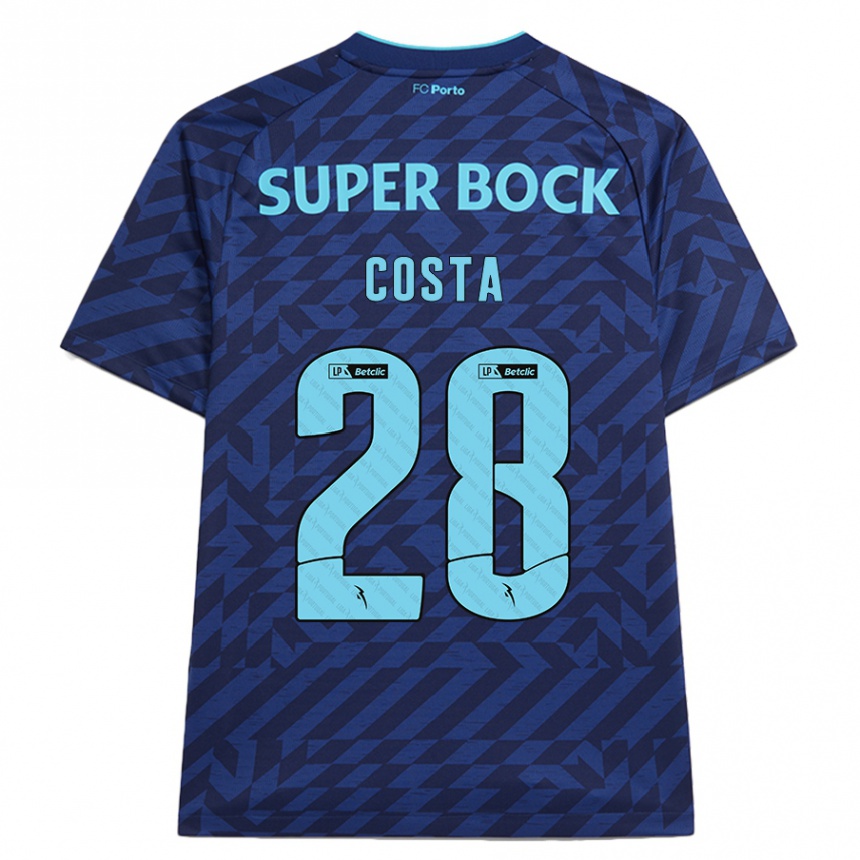 Vaikiškas Bruno Costa #28 Tamsiai Mėlyna Trečias Marškinėliai 2024/25 T-Shirt