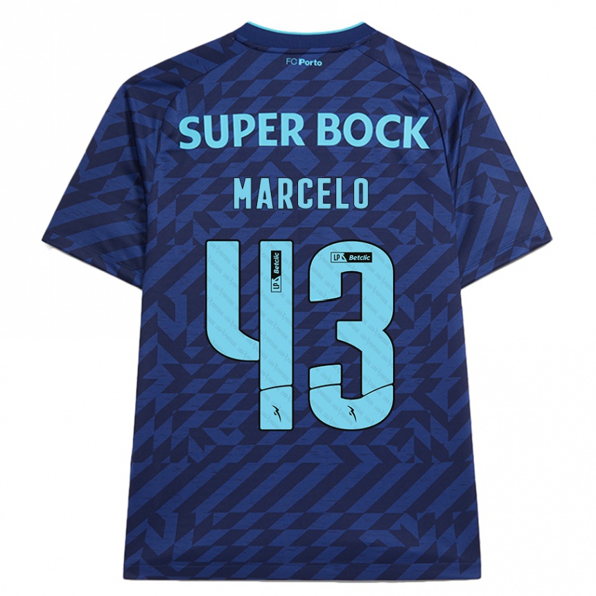 Vaikiškas Joao Marcelo #43 Tamsiai Mėlyna Trečias Marškinėliai 2024/25 T-Shirt