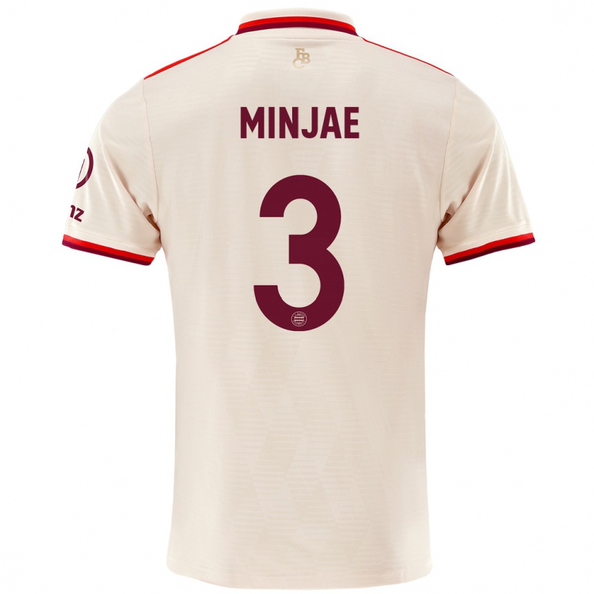 Vaikiškas Min-Jae Kim #3 Linai Trečias Marškinėliai 2024/25 T-Shirt