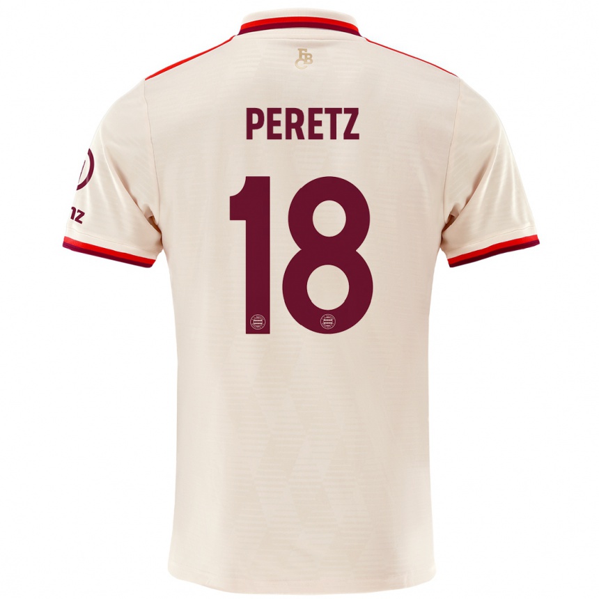 Vaikiškas Daniel Peretz #18 Linai Trečias Marškinėliai 2024/25 T-Shirt