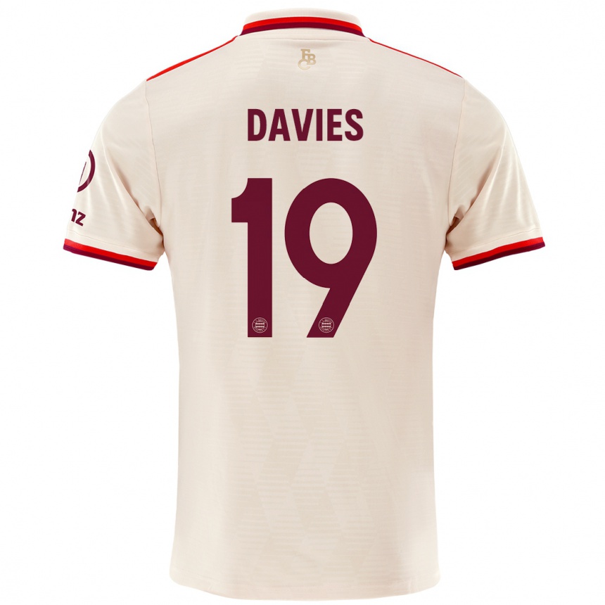 Vaikiškas Alphonso Davies #19 Linai Trečias Marškinėliai 2024/25 T-Shirt