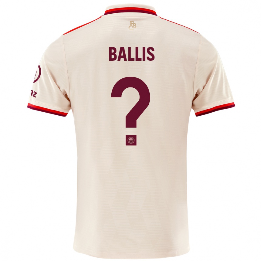 Vaikiškas Benjamin Ballis #0 Linai Trečias Marškinėliai 2024/25 T-Shirt