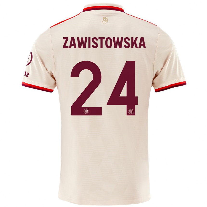 Vaikiškas Weronika Zawistowska #24 Linai Trečias Marškinėliai 2024/25 T-Shirt