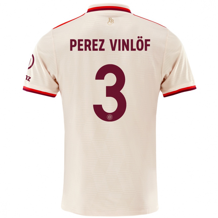 Vaikiškas Matteo Perez Vinlöf #3 Linai Trečias Marškinėliai 2024/25 T-Shirt