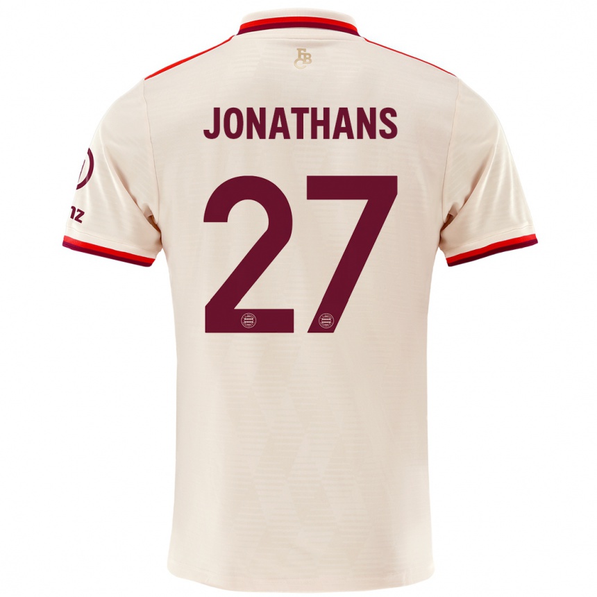 Vaikiškas David Jonathans #27 Linai Trečias Marškinėliai 2024/25 T-Shirt