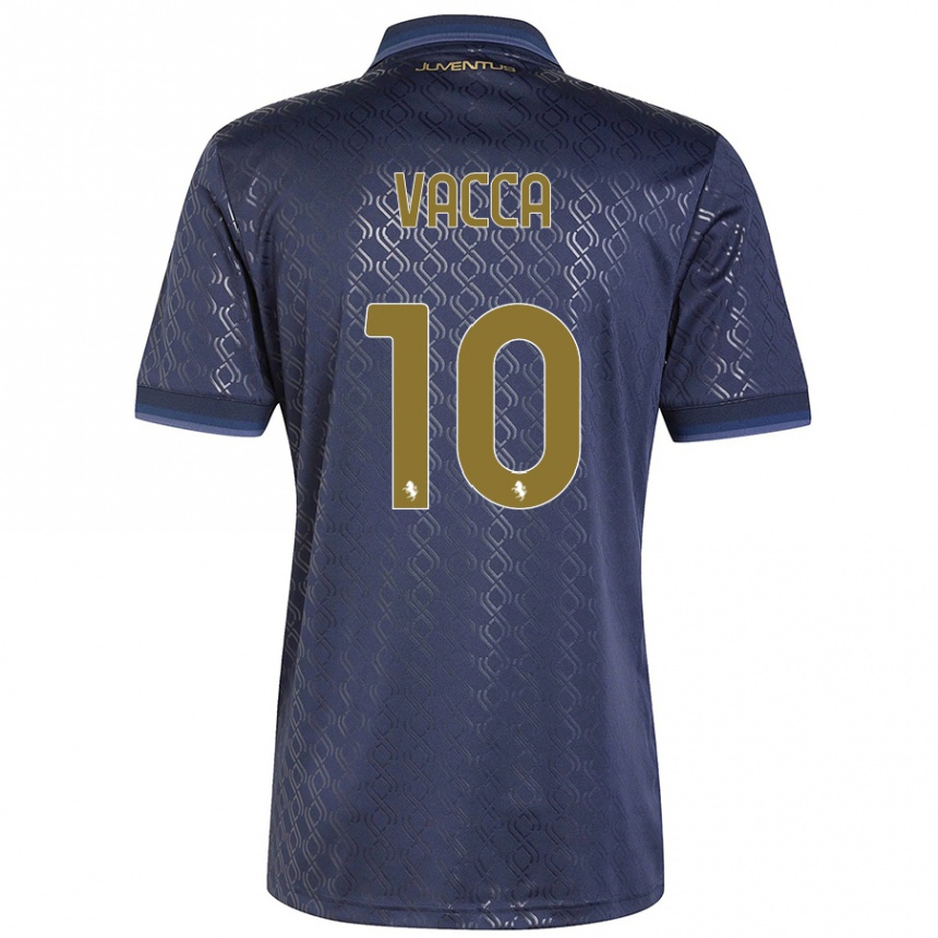 Vaikiškas Alessio Vacca #10 Tamsiai Mėlyna Trečias Marškinėliai 2024/25 T-Shirt