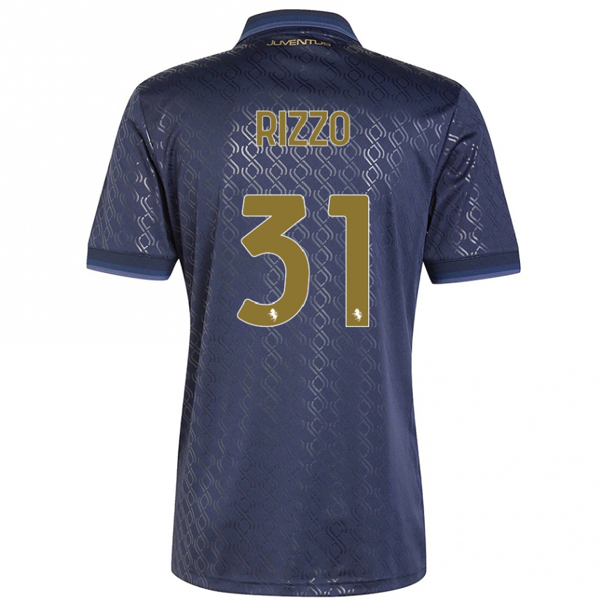 Vaikiškas Niccolò Rizzo #31 Tamsiai Mėlyna Trečias Marškinėliai 2024/25 T-Shirt