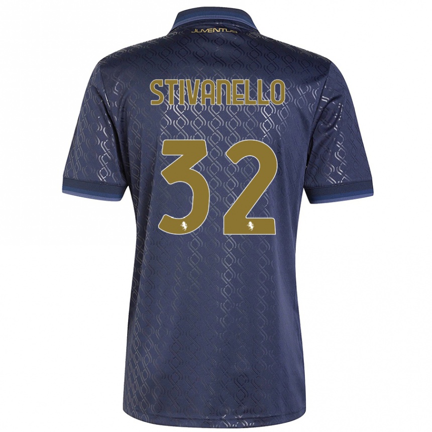 Vaikiškas Riccardo Stivanello #32 Tamsiai Mėlyna Trečias Marškinėliai 2024/25 T-Shirt