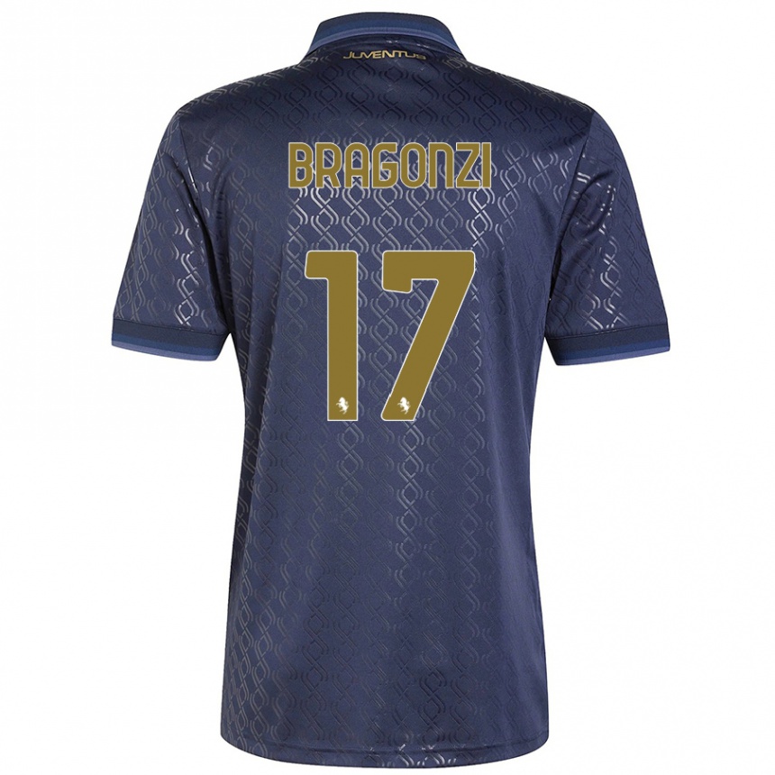 Vaikiškas Asia Bragonzi #17 Tamsiai Mėlyna Trečias Marškinėliai 2024/25 T-Shirt