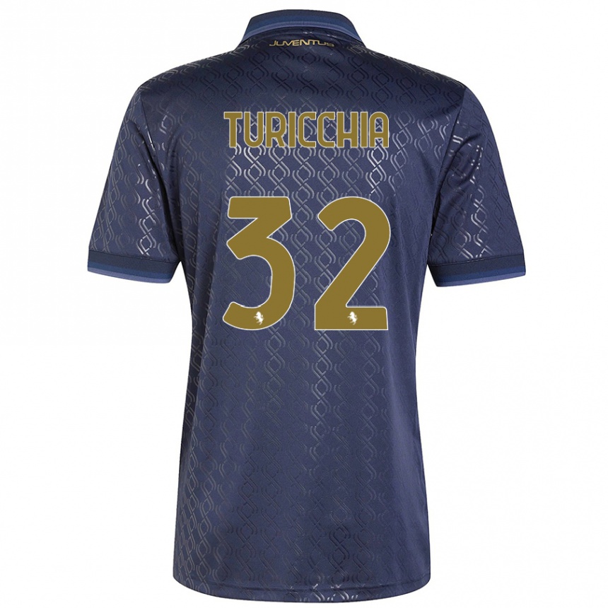 Vaikiškas Riccardo Turicchia #32 Tamsiai Mėlyna Trečias Marškinėliai 2024/25 T-Shirt