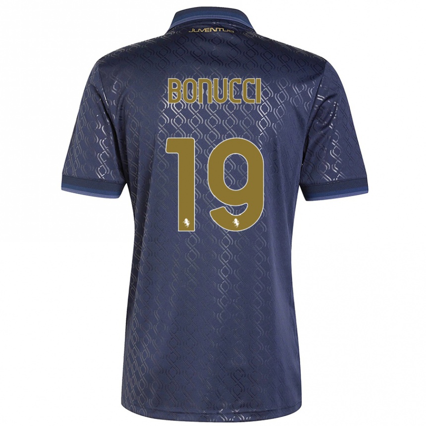 Vaikiškas Leonardo Bonucci #19 Tamsiai Mėlyna Trečias Marškinėliai 2024/25 T-Shirt