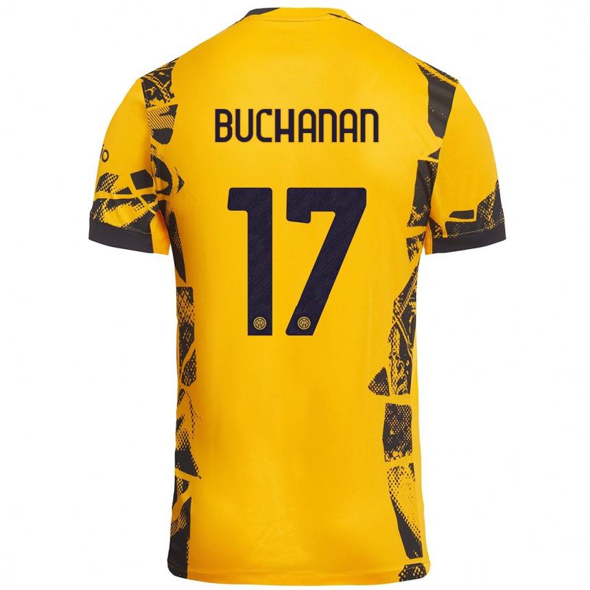 Vaikiškas Tajon Buchanan #17 Auksinis Juodas Trečias Marškinėliai 2024/25 T-Shirt