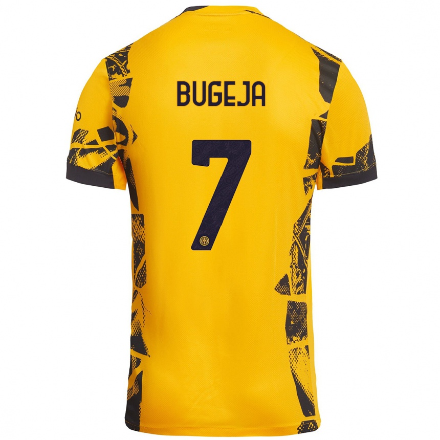 Vaikiškas Haley Bugeja #7 Auksinis Juodas Trečias Marškinėliai 2024/25 T-Shirt