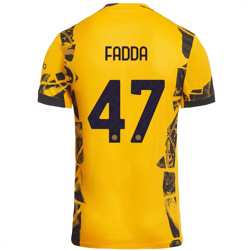 Vaikiškas Paola Fadda #47 Auksinis Juodas Trečias Marškinėliai 2024/25 T-Shirt