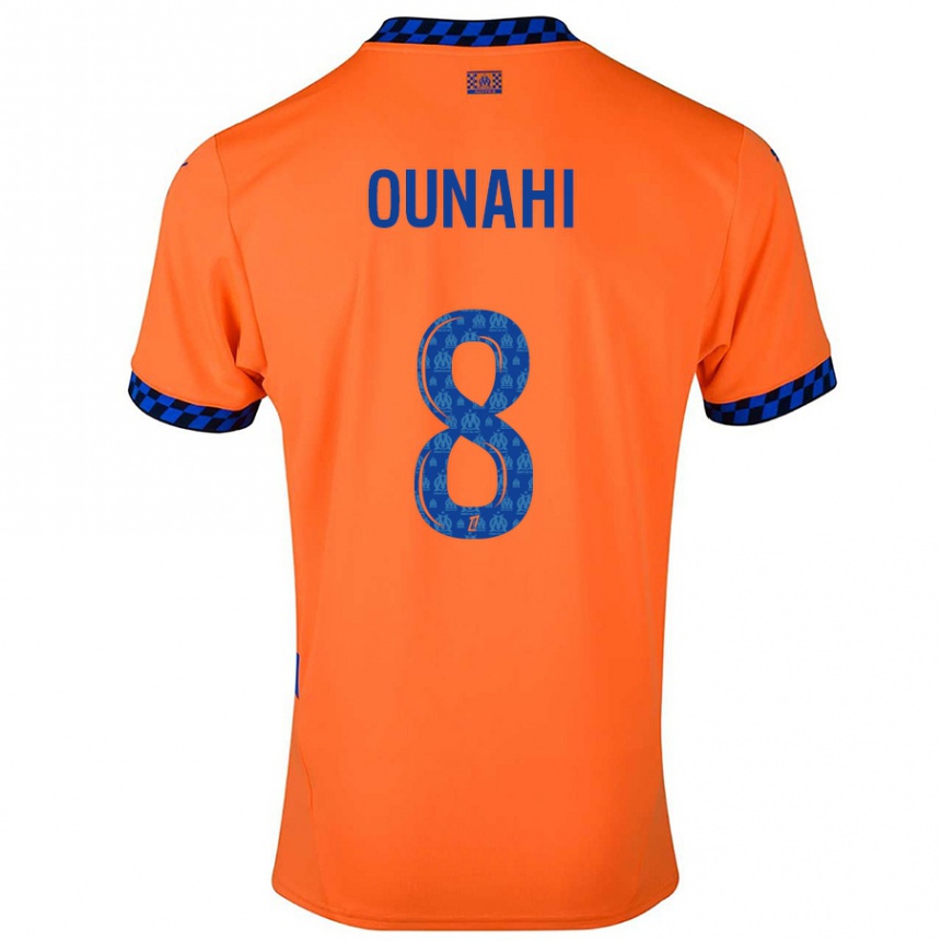 Vaikiškas Azzedine Ounahi #8 Oranžinė Tamsiai Mėlyna Trečias Marškinėliai 2024/25 T-Shirt