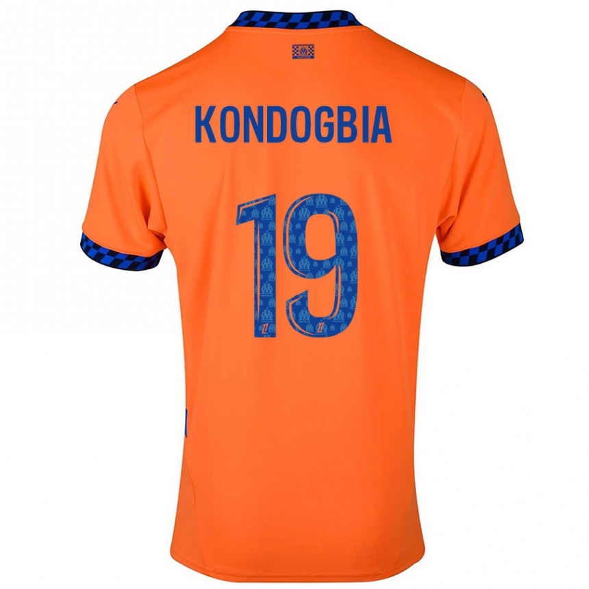 Vaikiškas Geoffrey Kondogbia #19 Oranžinė Tamsiai Mėlyna Trečias Marškinėliai 2024/25 T-Shirt