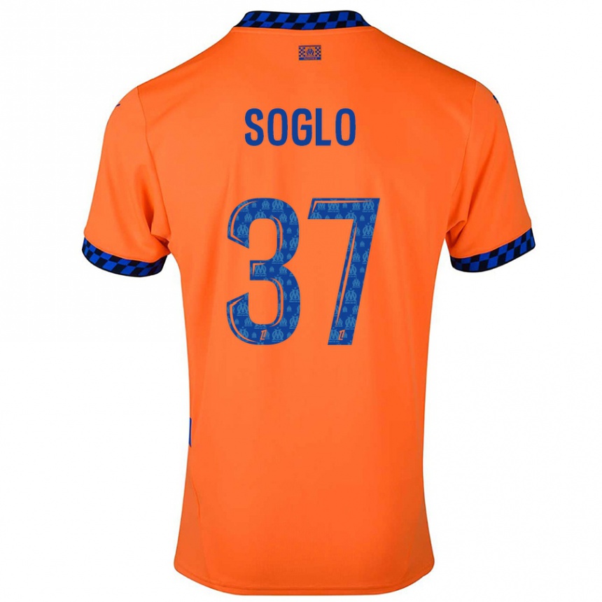 Vaikiškas Emran Soglo #37 Oranžinė Tamsiai Mėlyna Trečias Marškinėliai 2024/25 T-Shirt