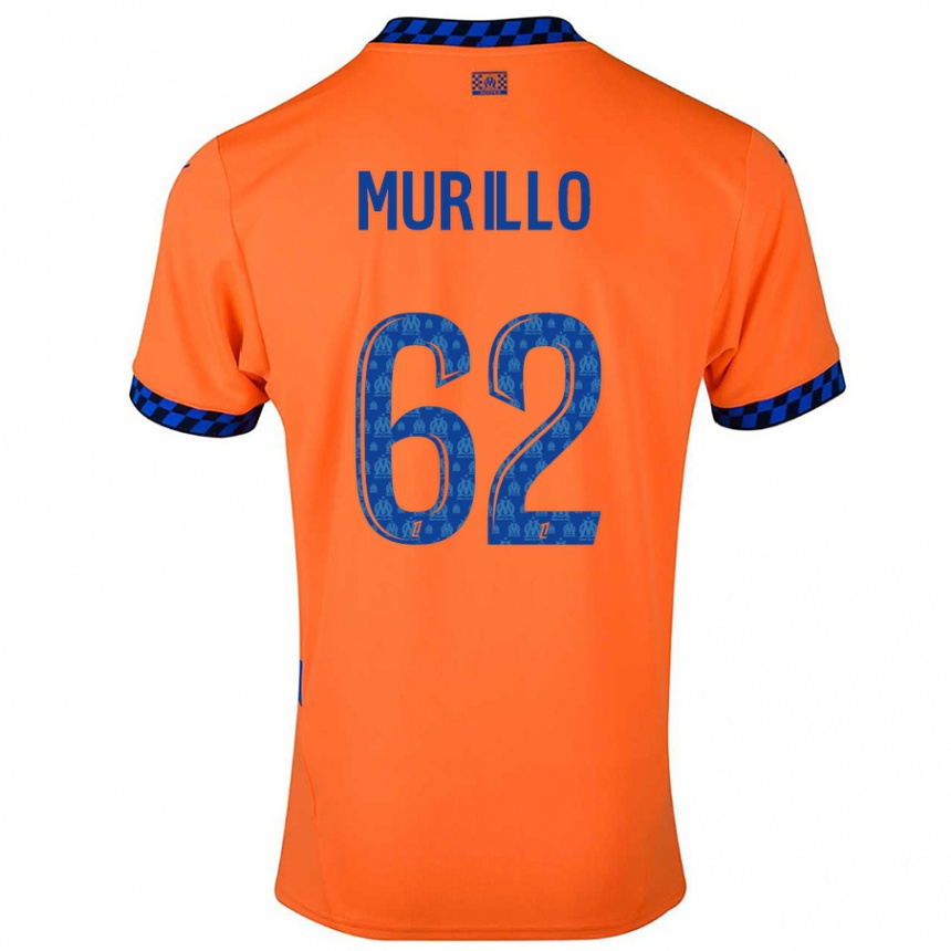 Vaikiškas Amir Murillo #62 Oranžinė Tamsiai Mėlyna Trečias Marškinėliai 2024/25 T-Shirt