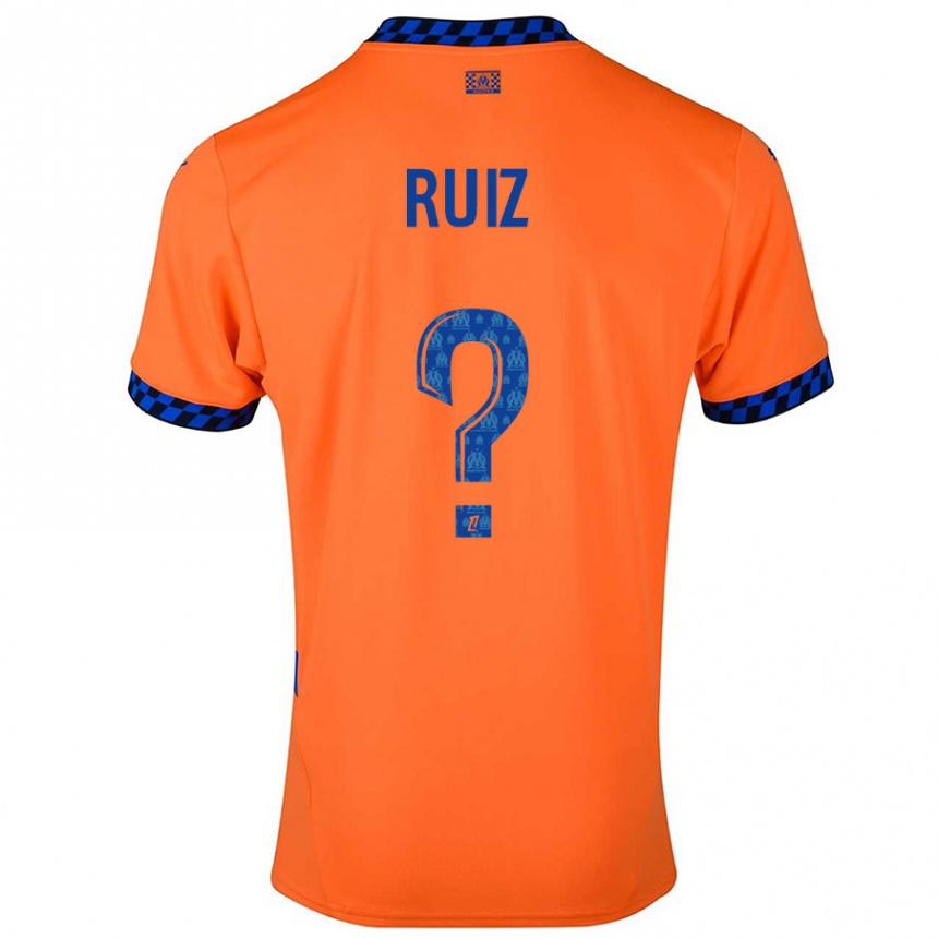 Vaikiškas Pedro Ruiz #0 Oranžinė Tamsiai Mėlyna Trečias Marškinėliai 2024/25 T-Shirt