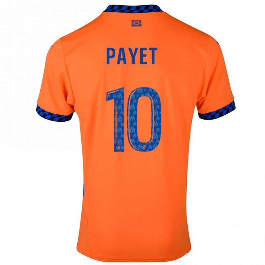 Vaikiškas Dimitri Payet #10 Oranžinė Tamsiai Mėlyna Trečias Marškinėliai 2024/25 T-Shirt