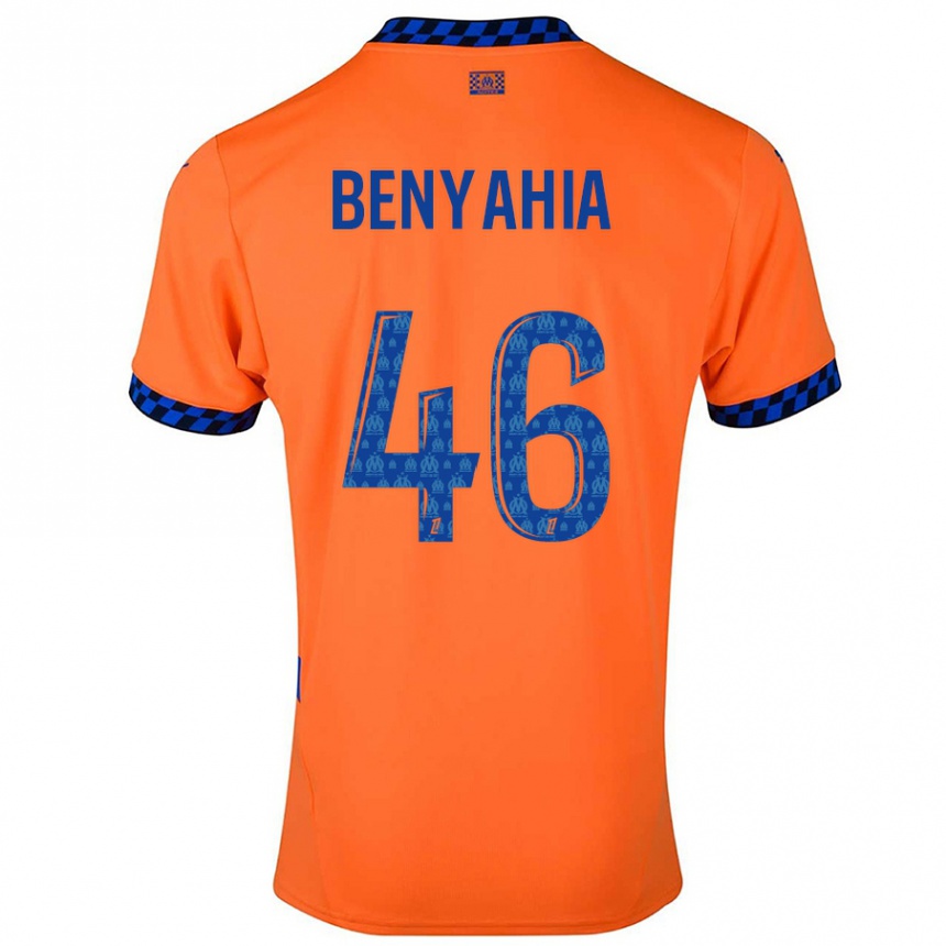 Vaikiškas Aylan Benyahia-Tani #46 Oranžinė Tamsiai Mėlyna Trečias Marškinėliai 2024/25 T-Shirt