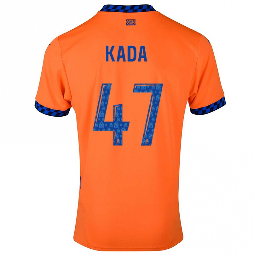 Vaikiškas Joakim Kada #47 Oranžinė Tamsiai Mėlyna Trečias Marškinėliai 2024/25 T-Shirt