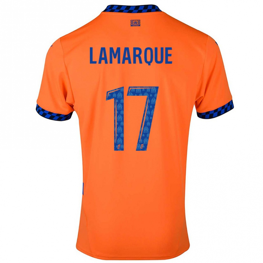 Vaikiškas Alais Lamarque #17 Oranžinė Tamsiai Mėlyna Trečias Marškinėliai 2024/25 T-Shirt