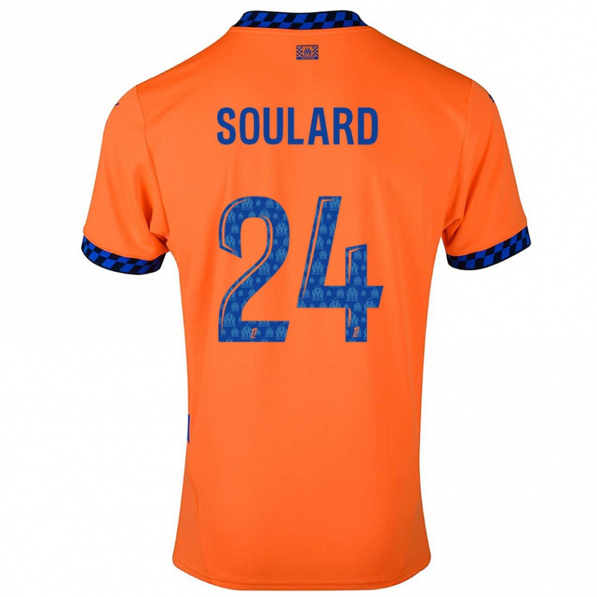 Vaikiškas Amandine Soulard #24 Oranžinė Tamsiai Mėlyna Trečias Marškinėliai 2024/25 T-Shirt