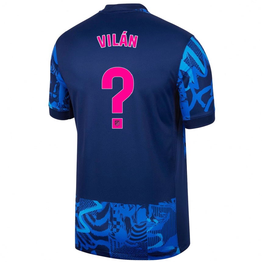 Vaikiškas David Vilán #0 Karališkoji Mėlyna Trečias Marškinėliai 2024/25 T-Shirt