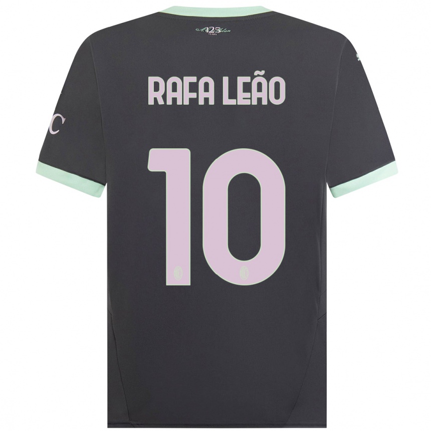 Vaikiškas Rafael Leao #10 Pilka Trečias Marškinėliai 2024/25 T-Shirt