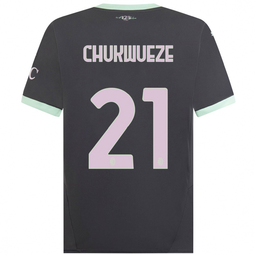 Vaikiškas Samuel Chukwueze #21 Pilka Trečias Marškinėliai 2024/25 T-Shirt