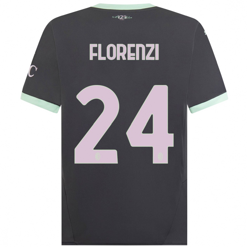 Vaikiškas Alessandro Florenzi #24 Pilka Trečias Marškinėliai 2024/25 T-Shirt