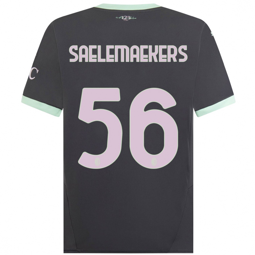 Vaikiškas Alexis Saelemaekers #56 Pilka Trečias Marškinėliai 2024/25 T-Shirt