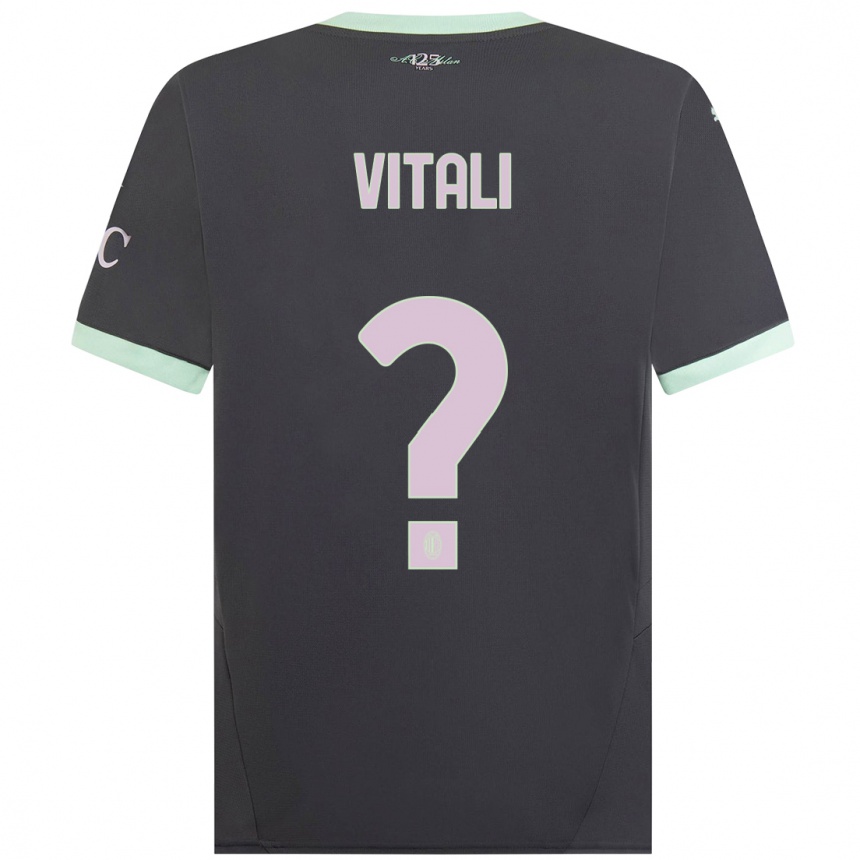 Vaikiškas Michael Vitali #0 Pilka Trečias Marškinėliai 2024/25 T-Shirt