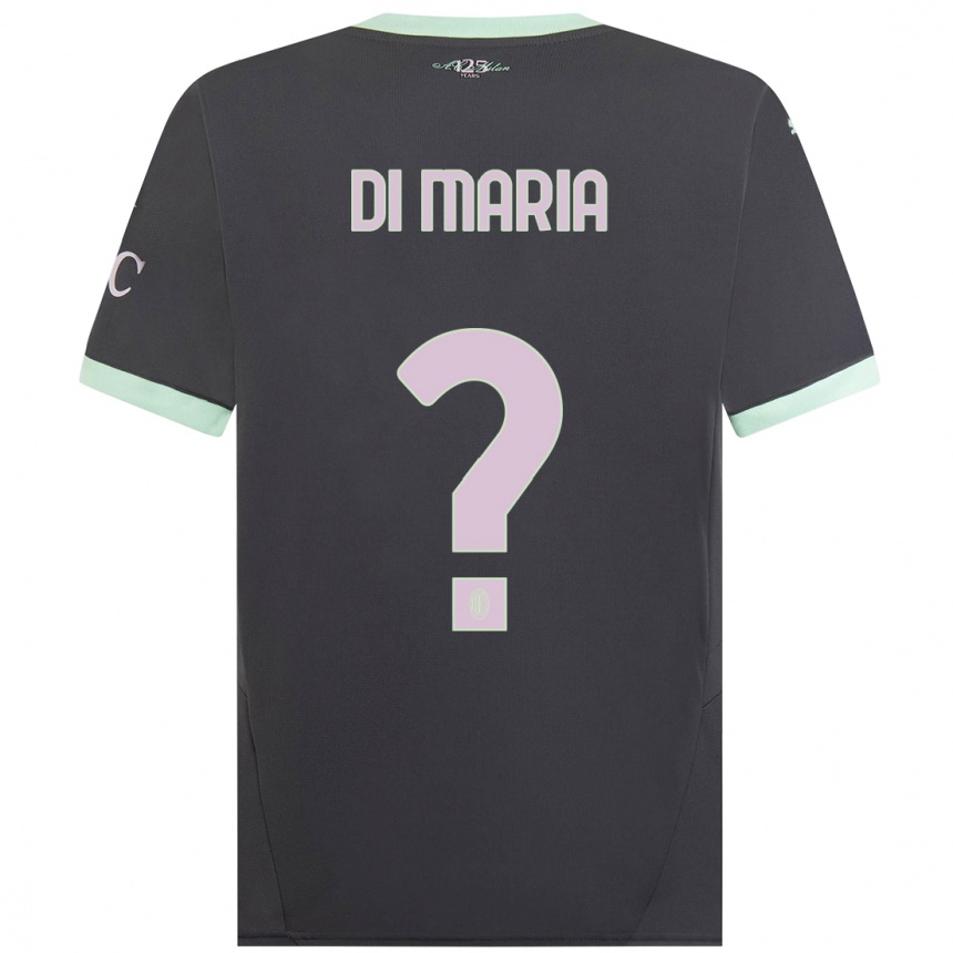 Vaikiškas Alessandro Di Maria #0 Pilka Trečias Marškinėliai 2024/25 T-Shirt