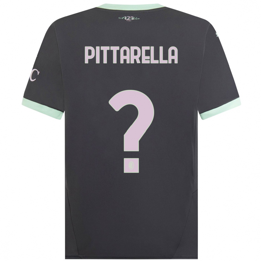 Vaikiškas Matteo Pittarella #0 Pilka Trečias Marškinėliai 2024/25 T-Shirt