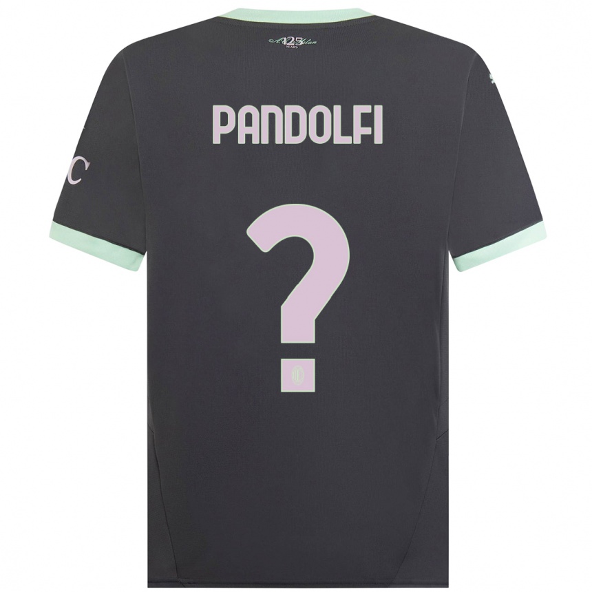 Vaikiškas Fabio Pandolfi #0 Pilka Trečias Marškinėliai 2024/25 T-Shirt