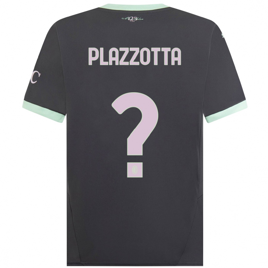 Vaikiškas Filippo Plazzotta #0 Pilka Trečias Marškinėliai 2024/25 T-Shirt