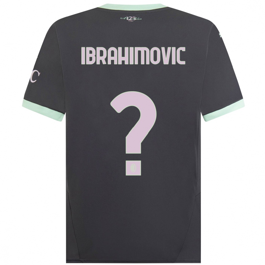 Vaikiškas Vincent Ibrahimovic #0 Pilka Trečias Marškinėliai 2024/25 T-Shirt