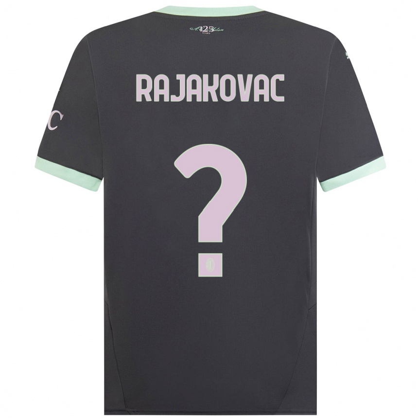 Vaikiškas Mihajlo Rajakovac #0 Pilka Trečias Marškinėliai 2024/25 T-Shirt