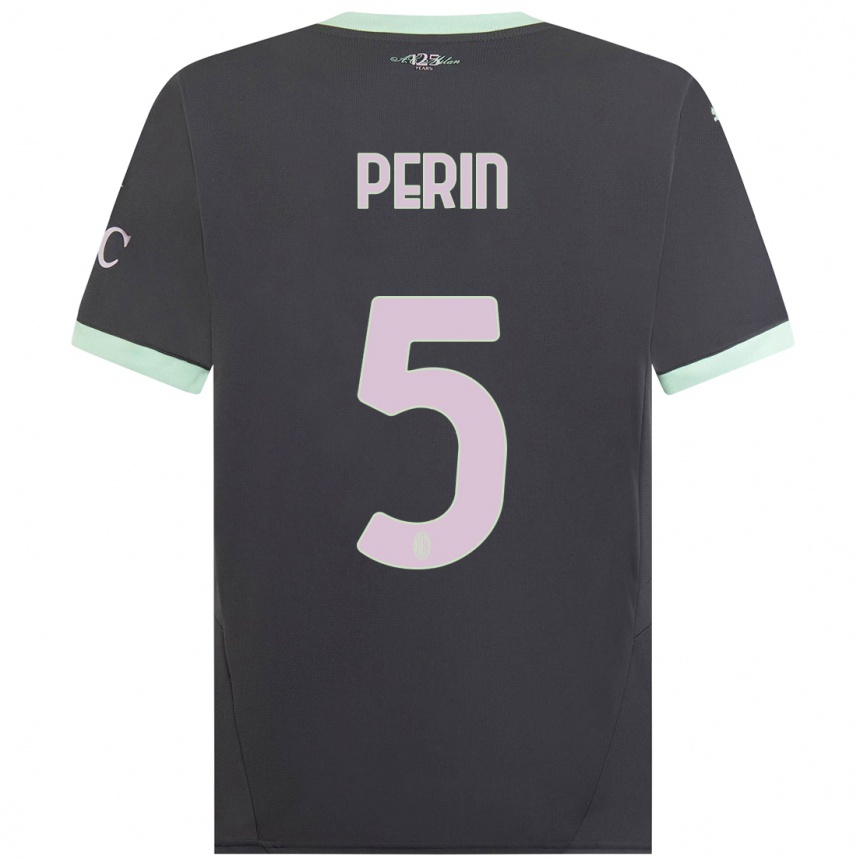 Vaikiškas Ernesto Perin #5 Pilka Trečias Marškinėliai 2024/25 T-Shirt