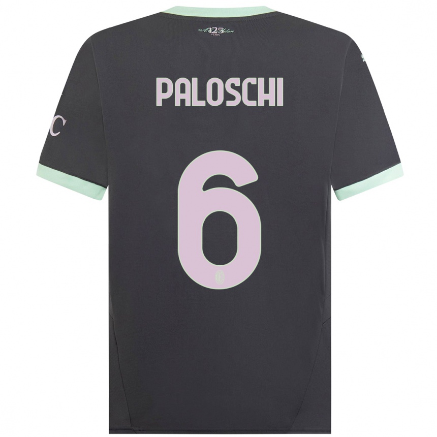 Vaikiškas Dorian Paloschi #6 Pilka Trečias Marškinėliai 2024/25 T-Shirt