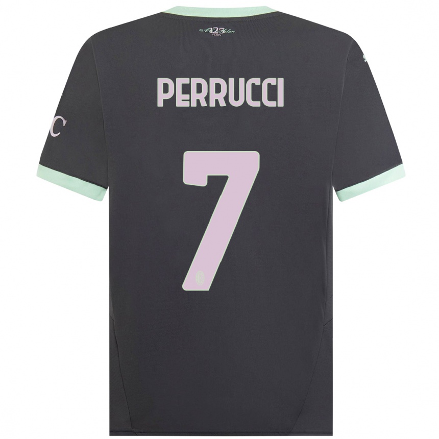 Vaikiškas Vincenzo Perrucci #7 Pilka Trečias Marškinėliai 2024/25 T-Shirt