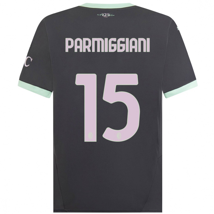 Vaikiškas Pietro Parmiggiani #15 Pilka Trečias Marškinėliai 2024/25 T-Shirt