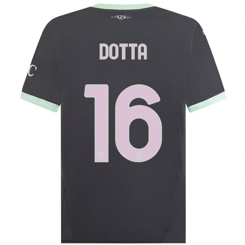 Vaikiškas Cristiano Dotta #16 Pilka Trečias Marškinėliai 2024/25 T-Shirt