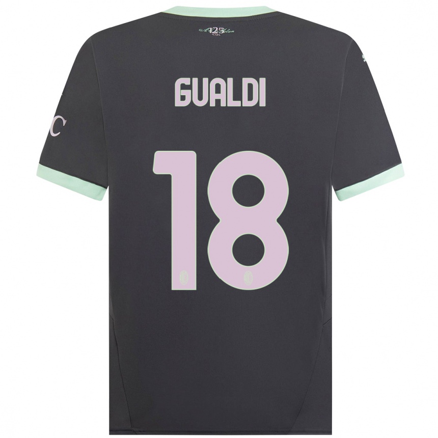 Vaikiškas Andrea Gualdi #18 Pilka Trečias Marškinėliai 2024/25 T-Shirt