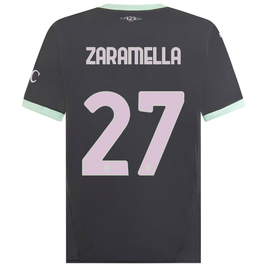 Vaikiškas Mattia Zaramella #27 Pilka Trečias Marškinėliai 2024/25 T-Shirt