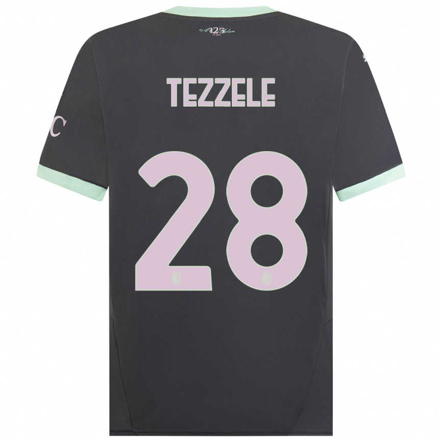 Vaikiškas Matteo Tezzele #28 Pilka Trečias Marškinėliai 2024/25 T-Shirt